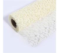 1 rollo de papel de malla para envolver flores, envoltura de ramo de red hueca irregular, suministros de floristería
