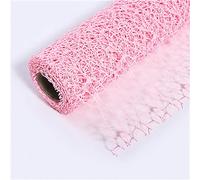 1 rollo de papel de malla para envolver flores, envoltura de ramo de red hueca irregular, suministros de floristería