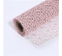 1 rollo de papel de malla para envolver flores, envoltura de ramo de red hueca irregular, suministros de floristería