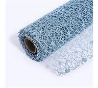 1 rollo de papel de malla para envolver flores, envoltura de ramo de red hueca irregular, suministros de floristería