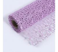 1 rollo de papel de malla para envolver flores, envoltura de ramo de red hueca irregular, suministros de floristería