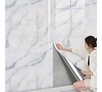 1 Rollo de Papel Tapiz de Vinilo Autoadhesivo 3D, de Azulejo de Mármol, Fácil de y Pegar, Adecuado para Pisos, Techos y Paredes, Ideal para Salas de Estar, Salpicaderos de Cocina y Decoración de Baños