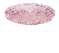 1 Rollo Piedras de Strass Autoadhesivas para Coche, Cinta de Estrás 5mm x 5m Banda Brillante Autoadhesiva Tira de Cristal Diamante para Mujeres Accesorios de Coche DIY Decoración Interior(Rosa)