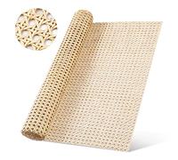 1 Rollo Tela de Ratán, 40cm x 1m Natural Rollo de Correas de Caña de Ratán para Proyectos de Caña Tela de Malla de Ratán para Muebles Sillas Armarios Techos