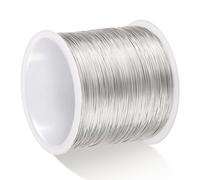 1 Rollos Alambre Manualidades 0.3mmx100m, Alambre para Joyeria, Alambre de Metal Flexible, Alambre fino, Alambre de Cobre para Joyería Oro, para Bisutería Manualidades Joyas Collares Artesanía, Plata
