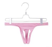 1 ropa interior tamaño de la etiqueta S-XL bragas tanga para hombre sexual pantalones cortos diseño de ajuste profundo para dormir (XL rosa)