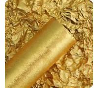 1 Rotolo di Carta Decorativa per Copri Vasi da Fiori - Carta Floreale Opaca per Vasi Natalizi, Carta per Avvolgere Vasi per Decorazioni Natalizie e Progetti Fai da Te(Color:Oro)