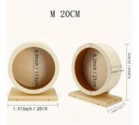 1 rueda de ejercicio silenciosa de madera para hámster, ideal para hámsters, jerbos, ratones y cobayas, el ejercicio físico y la estimulación mental