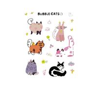 1 Sábanas 3D Resina epoxi Transparente calcomanías ins Lindo Gato Negro de Dibujos Animados Jalea Pegatina Decoración para DIY Fundas móviles portátil Tablets
