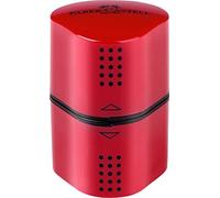 Faber-Castell Estuche triple Colour Grip disponible en negro, rojo, azul, verde o plata (rojo)