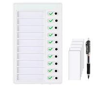 1 Seguimiento de registro de autodisciplina con 5 tarjetas + 1 bolígrafo. Reutilizable para mi de , tablero de , horario diario, planificador, nota, hoja de y tarjeta de autodisciplina