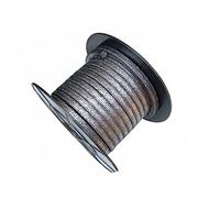1 sello de empaque trenzado de grafito puro, resistente a productos químicos a altas temperaturas for válvulas y bombas, tamaños de 3 x 3 mm, 4 x 4 mm y 6 x 6 mm.(4x4*10m)