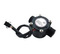 1 sensor de caudal de agua YF-S201/YF-S201B/YF-S201C de 1 a 30 l/min, G1/2, efecto Hall, salida de pulsos de CC de 3,5 a 24 V(S201A)