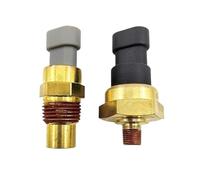 1 sensor de presión de aceite y temperatura del agua for motor de excavadora, for maquinaria pesada.(Noir)