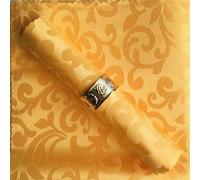 1 servilleta de tela jacquard con diseño de lino, para hotel, boda, fiesta, eventos, decoración, servilletas de mesa, servilletas de tela (gancho doble dorado)