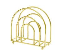 1 servilletero de papel de alambre dorado para mesas de cocina, servilleta de papel, escurridor, extra grande (D, talla única)