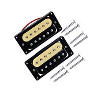1 Set 2 PCS Cuello Y Puente Zebra Cara Humbucker Pastillas De Doble Bobina Para La Recogida De Guitarra Eléctrica (negro Y Crema) Elgitarrhämtning