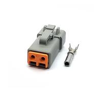 1 set 2 pin deutsch Dtp Serie Impermeable Conector Automotriz Conector Eléctrico Enchufe Masculino hembra Zócalo Dtp04-2p dtp06-2s(Lavender,1 set of female)