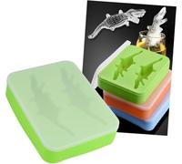 1 SET 3D crocodile silicone ice mold with lid beverage ice tray ice box creative personality bar home ice cube mold-1Pc Random color