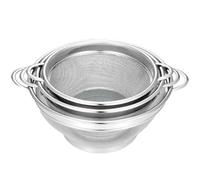 1 Set (3PCS) Stainless Steel Colander Kitchen Strainer With Handle Pasta Bowl For Spaghetti Vegetables Fruits para Pasta Verduras y Frutas