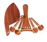 1 Set 4/4 Violin Tailpiece+Tuning Pegs+Endpins+Chin Rest/Chin Fiddle Accessories Holder,Rosewood Parts Fittings