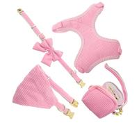1 Set Arnés de Perro con Mango de Chaleco liviano para un pequeño y Transpirable Collar de Mascotas con pañales con Correa y dispensador de Bolsas de Caca
