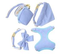 1 Set Arnés de Perro con Mango de Chaleco liviano para un pequeño y Transpirable Collar de Mascotas con pañales con Correa y dispensador de Bolsas de Caca