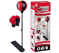 1 Set Boxing Bag with Stand for Kids, 35-47" Height Adjustable Freestanding Punching Bags with 1 Pair Gloves, Ideal for Stress Relief, Fitness
