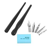 1 Set Comic Dip Pen Set Manga Cartoon Comic Drawing Painting Kit Tool con 2 portalápices y 5 puntas