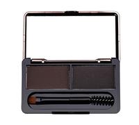 1 set de ceja impermeable en polvo, ceja de 2 colores polvo impermeabilizado ceja ceja ceja dúo kit de esculpir para niñas marrón oscuro y gris oscuro