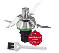 1 Set de Cuchillas thermomix tm5 y Cuchillas thermomix tm6 + 1 Cepillo | acero inoxidable de calidad SUS420 | Apta para lavavajillas | Compatible con Cuchilla thermomix tm5 y cuchilla thermomix tm6