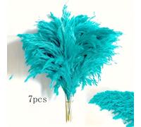1 Set de de Corte Artificial de 17 Pulgadas - 7 piezas de Paja de Azul, para Decoración del Hogar, Arreglo Floral Bohemio, Decoración de Fiestas y , Tema de Amor, , Adorno Colgante Sin Electricidad