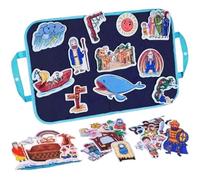 1 Set de Fieltro para los niños pequeños Bible Stories FIENT Set Board, Las Historias de Franela Incluyen Noah's Ark, Jonah and The Whale, David and Goliat, la Escena de Natividad para el Regalo de N