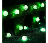 1 Set de Guirnalda de Luces LED Solares Verdes con Bolas de Pequeñas, Diseño de , con 8 de Iluminación, Ideal para Halloween, Camping al y Celebraciones en el Jardín, Fiestas, Día de la , Navidad, y