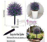 1 set de lavanda con estacas para suelo - Ramo artificial de inserción con estacas para suelo - Adecuado para porche, interior, , patio, árbol , jardín al , , porche, Halloween