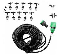 1 Set De Nebulización De Agua De Refrigeración del Sistema De Rociado De Rociadores De Boquilla Al Aire Libre Jardín Patio De Las Plantas De Invernadero Horas De Niebla Kit De Riego Manguera 10m