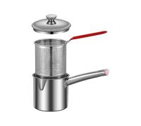 1 Set Deep fryer pot, Cooking pot for home, Multipurpose stainless steel baskets, Wearresistant pan, Deep fryer