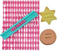 1 SET DIY Clay Embossing Molds Alphabet Cake Mould Impress Set Cookie Biscuit Baking Mould Cookie Cutters and Stamps Kitchen Tools.