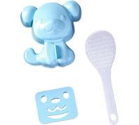 1 SET DOG Sushi Making Kit, Cartoon Cute Onigiri Mold,Kid Lunch Bento Accessories Rice Press Molud,Novel Rice Ball Maker Seaweed Embossed Board Sushi Mould Kit (blue)