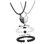 1 Set Heart Pendant Necklace Couples Jewelry with Meaningful Matching Necklaces Present for Him Her Comfortable Wear