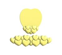 1 Set Heart Shape Mouse Pad With Gel Filled Wrist Rest - Ergonomic Keyboard Support Non-Slip Reposamuñecas gaming(Yellow)