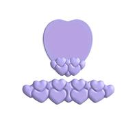 1 Set Heart Shape Mouse Pad With Gel Filled Wrist Rest - Ergonomic Keyboard Support Non-Slip Reposamuñecas gaming(Purple)
