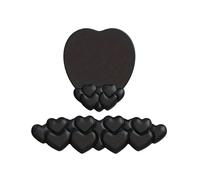 1 Set Heart Shape Mouse Pad With Gel Filled Wrist Rest - Ergonomic Keyboard Support Non-Slip Reposamuñecas gaming(Black)