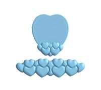 1 Set Heart Shape Mouse Pad With Gel Filled Wrist Rest - Ergonomic Keyboard Support Non-Slip Reposamuñecas gaming(Blue)