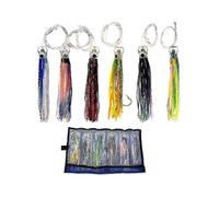 1 Set Of 6pcs 6.5 Inch Trolling Skirt Lures Marlin Tuna Big Game Octopus Fishing Lures Ocean Boat T