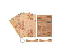1 Set of Wrapping Paper Gift Boxes Wrapping Paper Birthday Elements Thicken Packing Paper