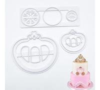 1 SET Princess carriage pumpkin shape Cookie Fudge Cutter Mould Cartoon Home Kitchen Biscuit Printing Stamp Tools 3D Pressing Frosting Fondant Cutter.