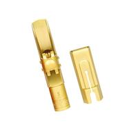 1 Set Saxofón Boquilla Con Tapas Profesional Saxofón Metal Boquilla Para Saxofón Dorado Saxofón Boquilla