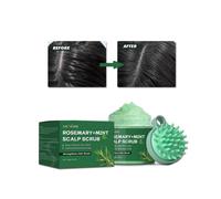 (1 Set)Scalp Scrub, 100g Rosemary and Mint Scalp Scrub with 1 Massager, Hair Scrub for the Scalp, Soothes & Moisturizes Scalp