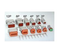 1 sets deutsch DT06 / DT04 2/3/4/6/8/1 Conector eléctrico a prueba de agua de la caja de engranajes del motor 2P compatible con el camión del motor del bus de coche(12P)
